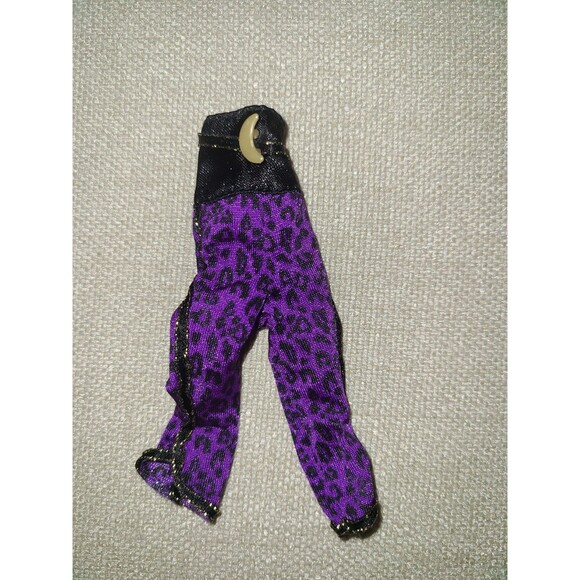 Monster High Doll Clawdeen Wolf Sweet 1600 Purple Leopard Print High Waist Pant - Picture 1 of 4